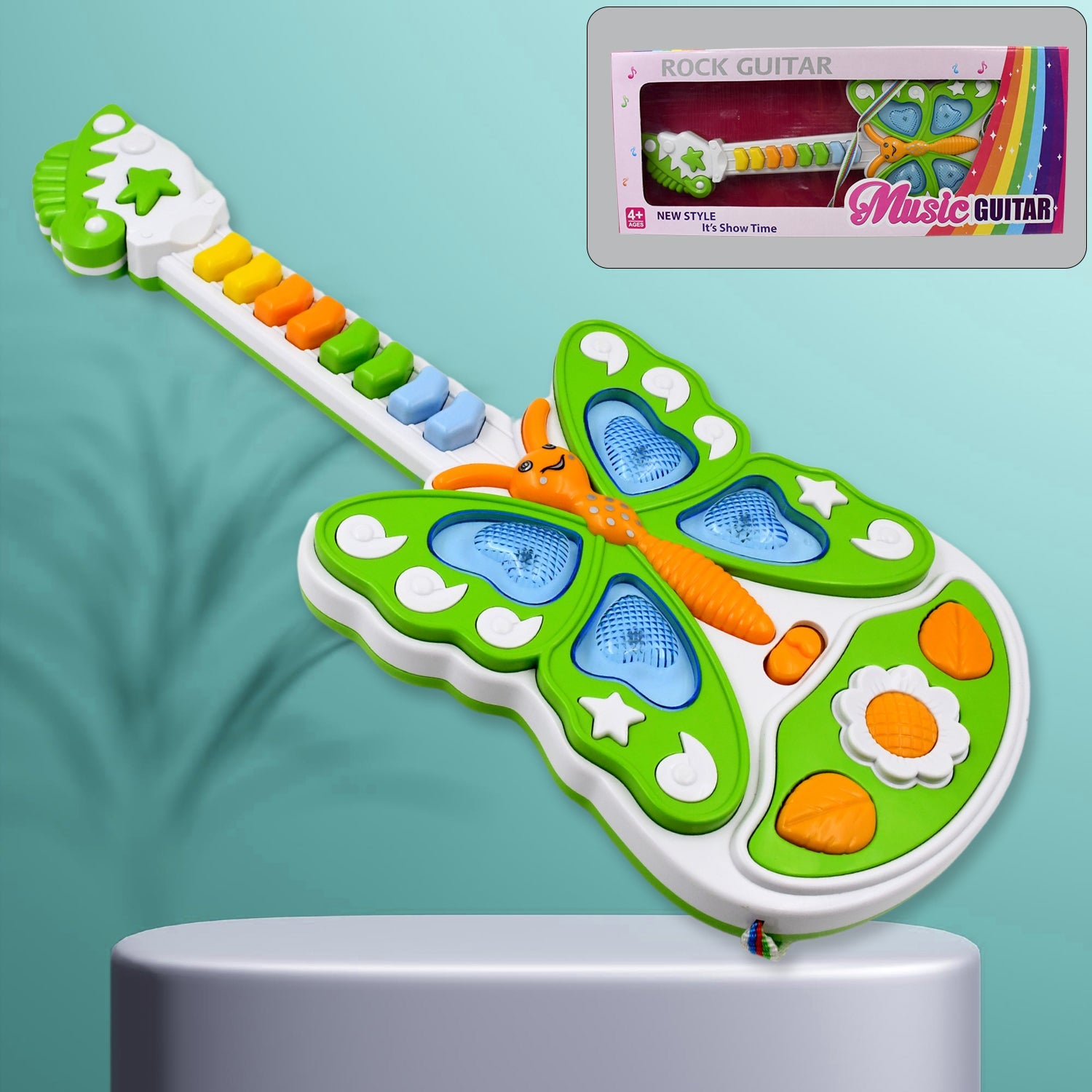 Butterfly Guitar Toy with Light and Music Toy (1 Pc / Battery not included) - Springkart 