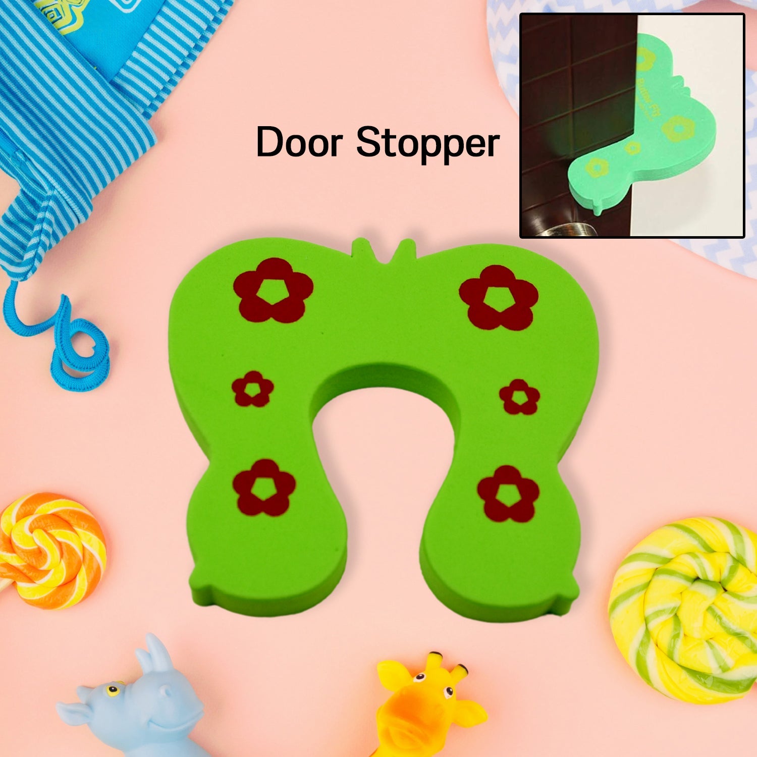 Kids Safety and Protection Finger Pich Door Guard, Baby Safety Cute Animal Security Door Stopper (1pc) - Springkart 