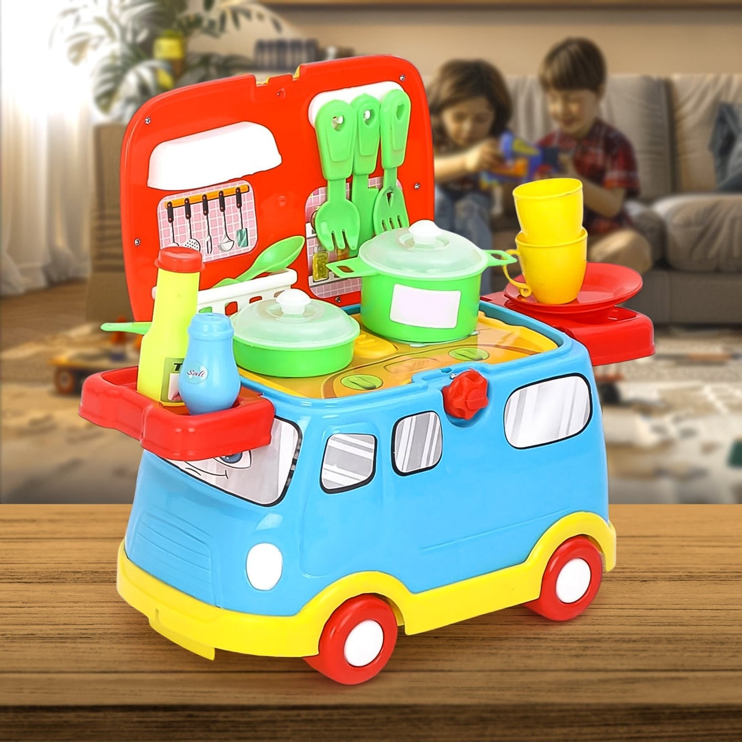 Kitchen Vehicle Set Toy for Kids Big Cooking (21 Pcs Set) - Springkart 