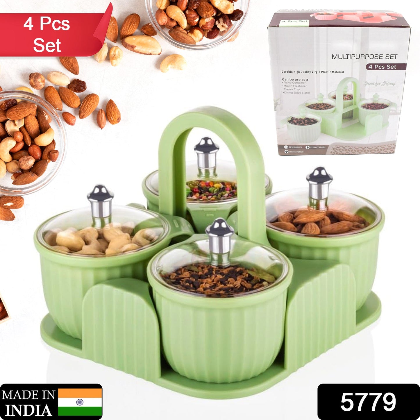 Multipurpose Plastic Storage Container Set: Kitchen Jars, Spices, Cookies - Springkart 