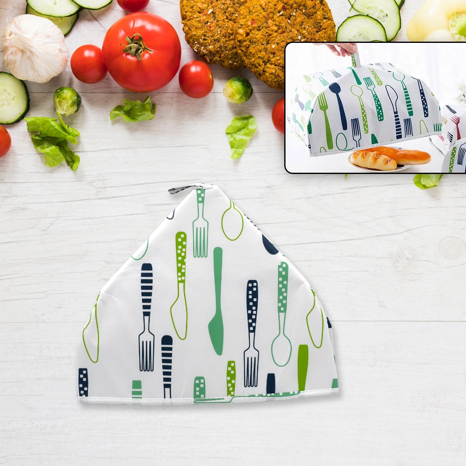 Foldable Food Covers Anti-dust Heat Preservation Anti Fly Mosquito Kitchen Lid Foldable Cover for Hot Food Dish Insulation Cover, Food Warmer Cover, for Kitchen, Picnic - Springkart 
