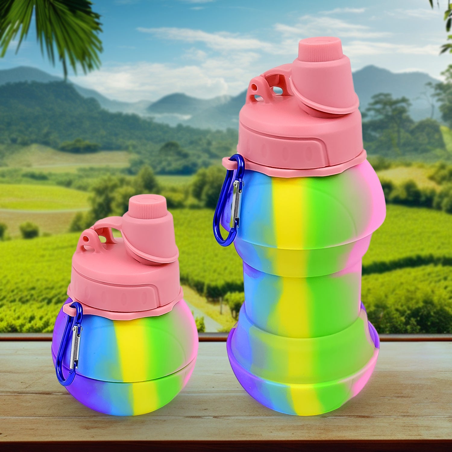 Flexible Collapsible Silicone Sports Water Bottle (260 ML / 20 CM Folding) - Springkart 