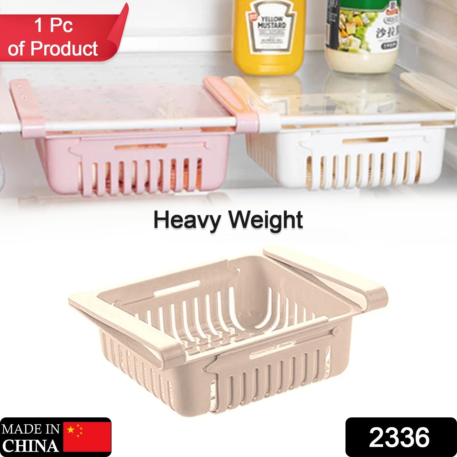 Expandable Adjustable Multipurpose Fridge Storage Basket ( 1 pcs ) - Springkart 