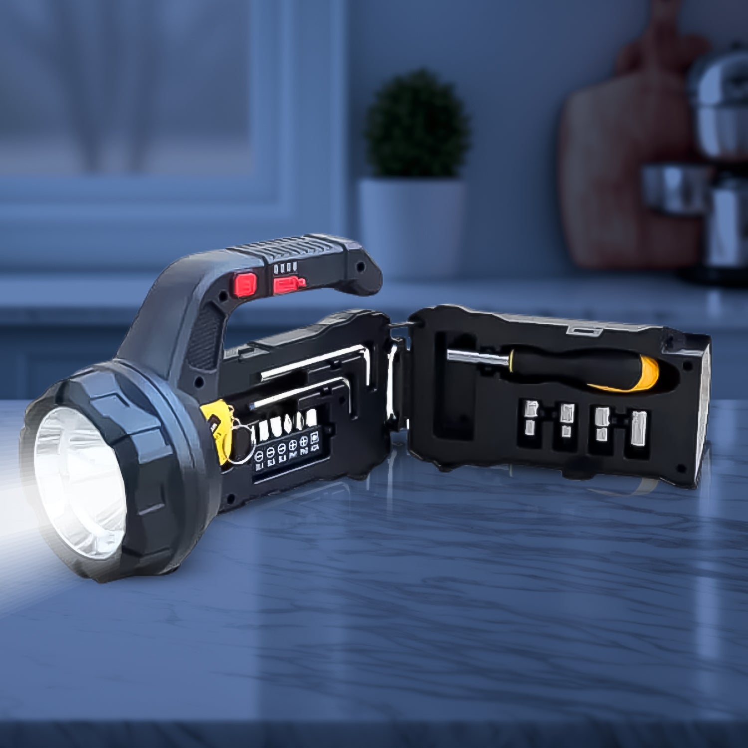 Multi Functional SOS Light With Tool Box, Torchlight (18 W) - Springkart 