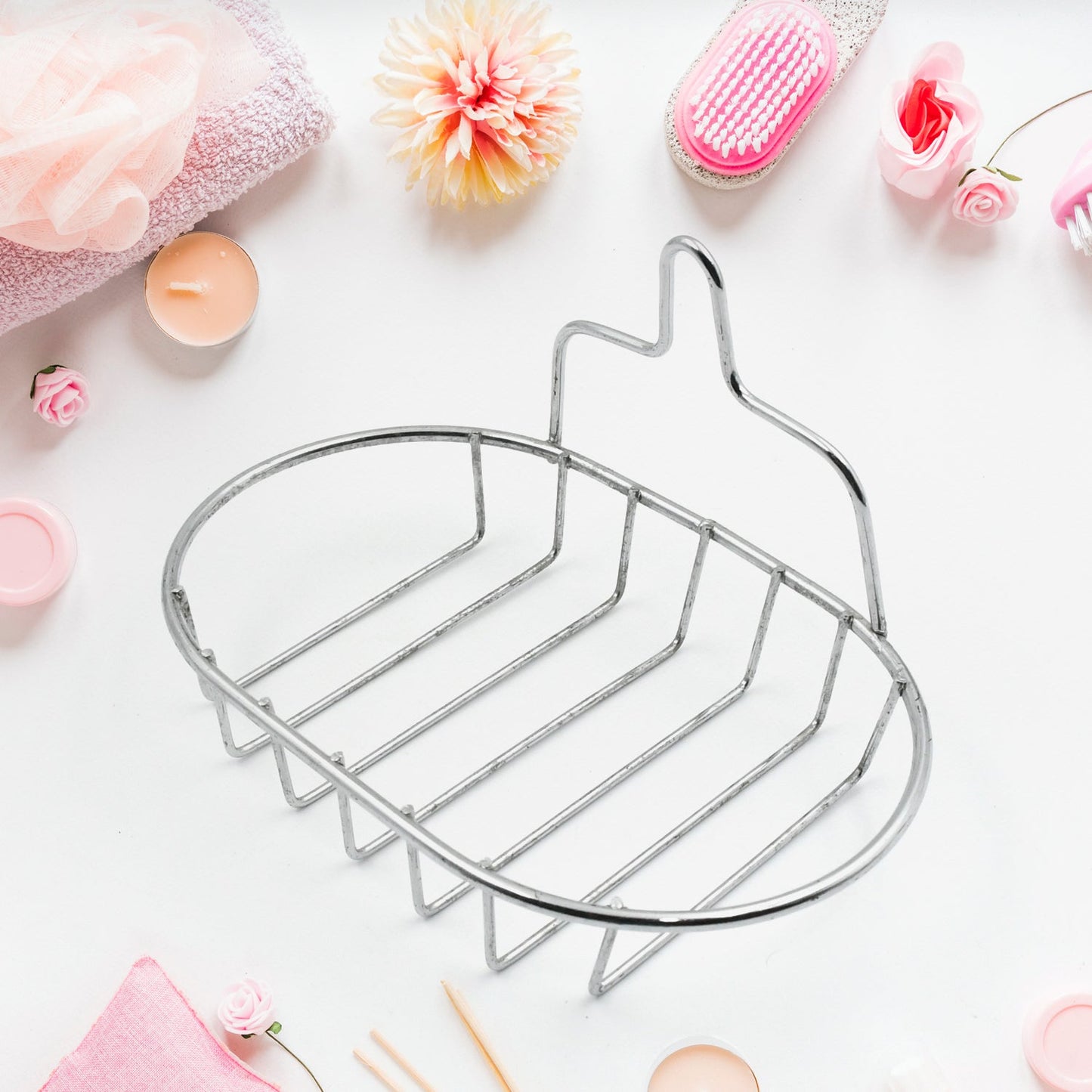 Kitchen, Bathroom Stainless Steel, Soap Dish Holder Wall Hanging Soap Storage Rack  - Springkart 