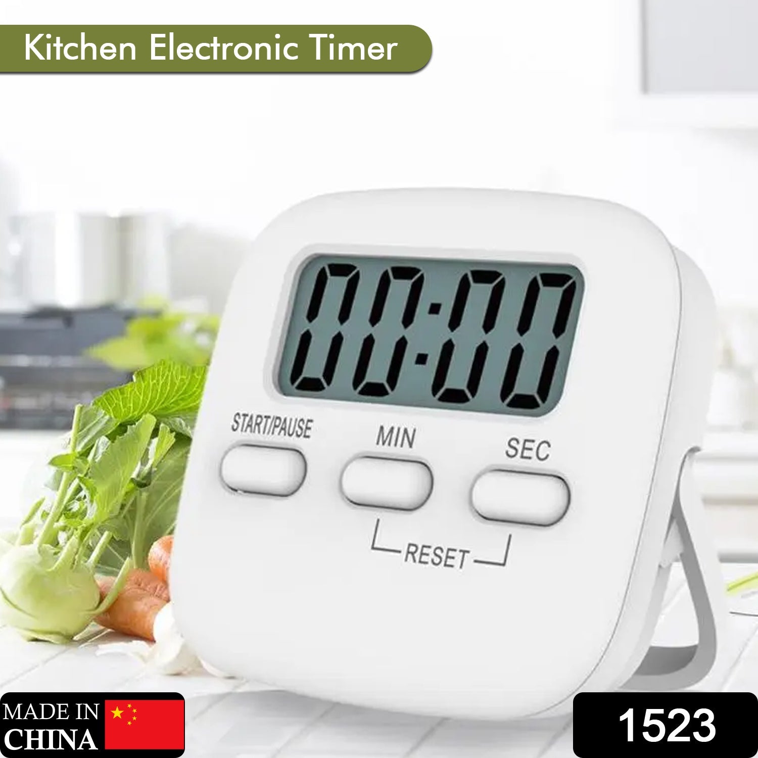 Digital Kitchen Timer with Alarm | Stop Watch Timer for Kitchen | Kitchen Timer with Magnetic Stand |Timer Clock for Study - Springkart 