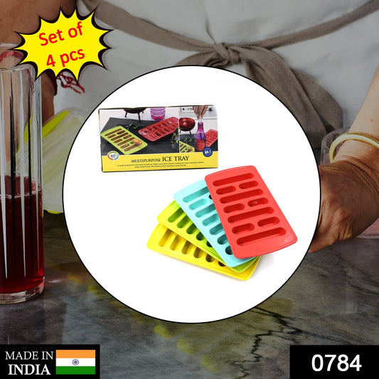 4 Pc Fancy Ice Tray used widely in all kinds of household places while making ices and all purposes. - Springkart