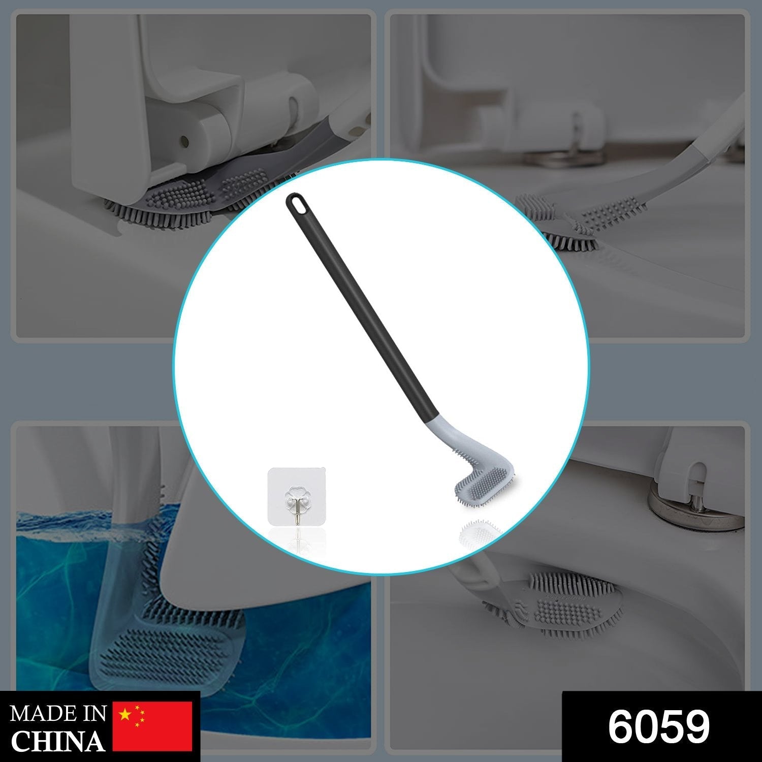 Golf Toilet Cleaner Brush & Magic Sticker Holder - Springkart 