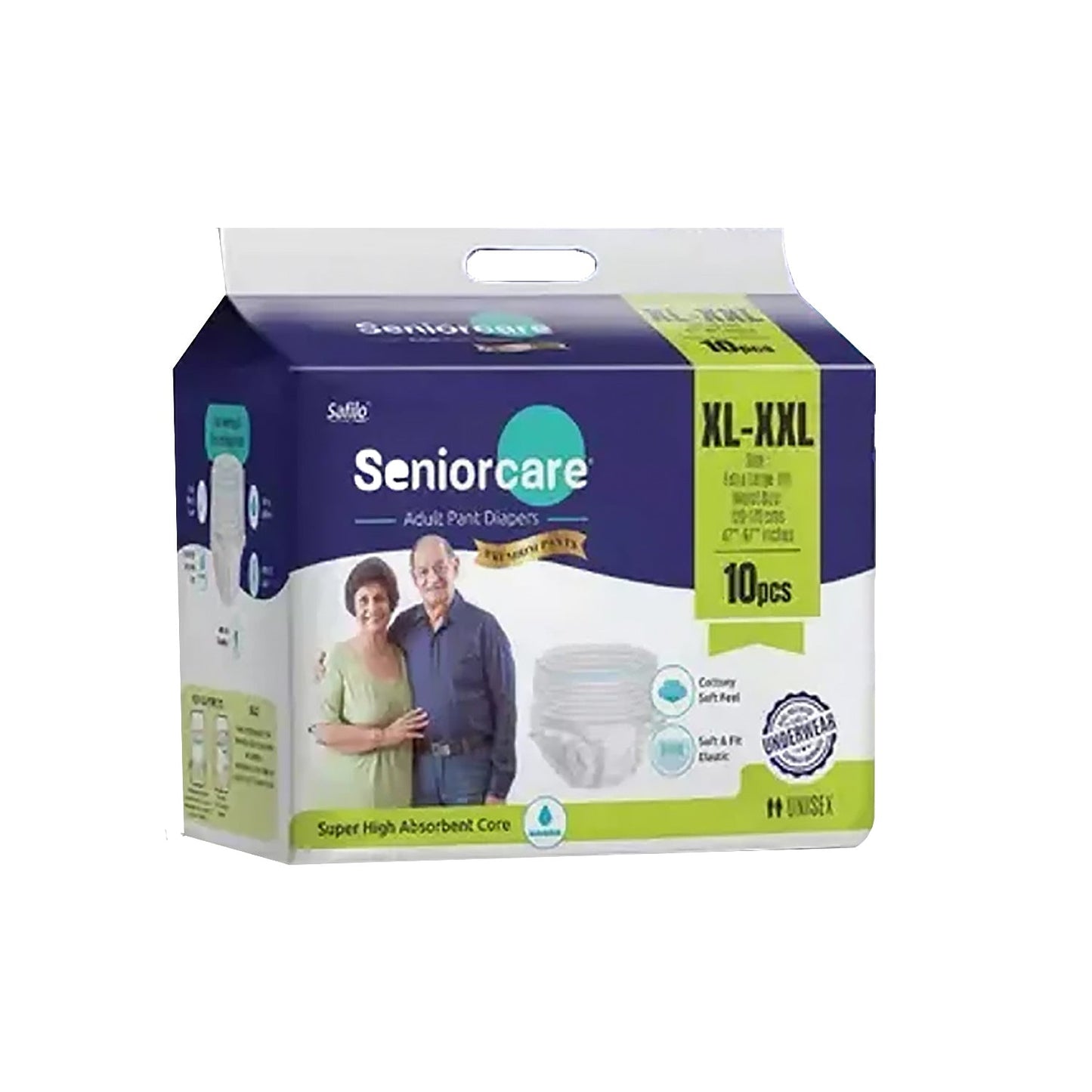 Extra Large - XXL Senior care Adult Pull Up Diaper Pants(Waist Size (120-170 Cm | 47 -67 Inch) (10*4 Pcs) Adult Diapers - XL - XXL (10 Pieces) - Springkart 