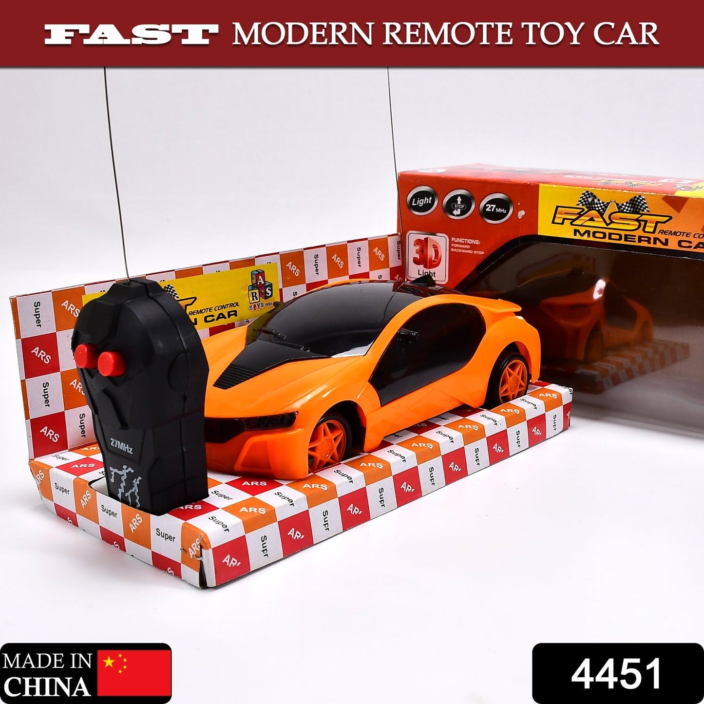 Remote Control Fast Modern Racing Car 3D Light with Go Forward And Backward - Springkart 