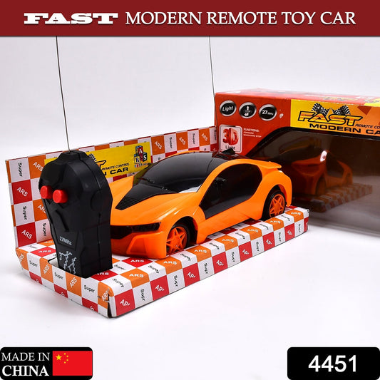Remote Control Fast Modern Racing Car 3D Light with Go Forward And Backward - Springkart 