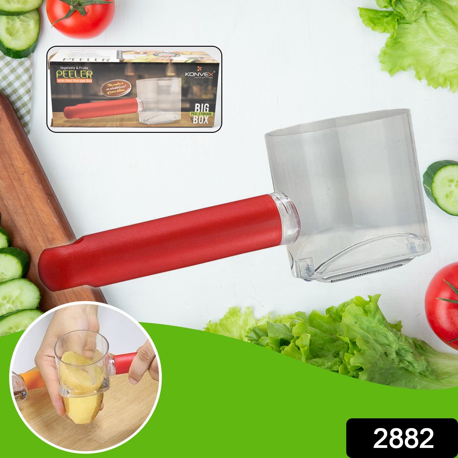 Home Kitchen Cooking Tools Peeler With Container Stainless Steel Carrot Cucumber Apple Super Fruit Vegetable Peeler - Springkart 
