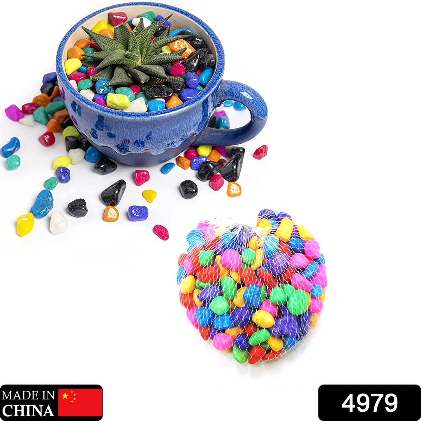 Decorative Stones and Pebbles for Garden, Vase Fillers Multicolor. - Springkart 