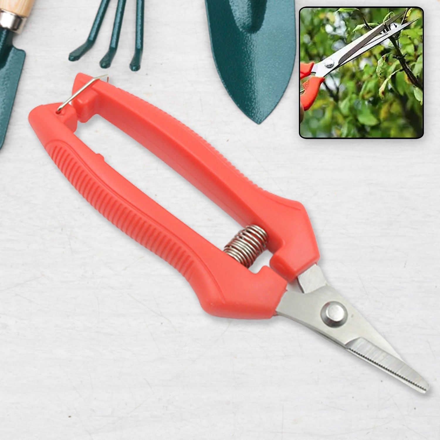 Heavy Duty Stainless Steel Cutter, Non‑slip Trimming Scissors Durable Not Easy To Wear for Gardening Pruning Of Fruit Trees Flowers and Plants (With Plastic Packing) - Springkart 