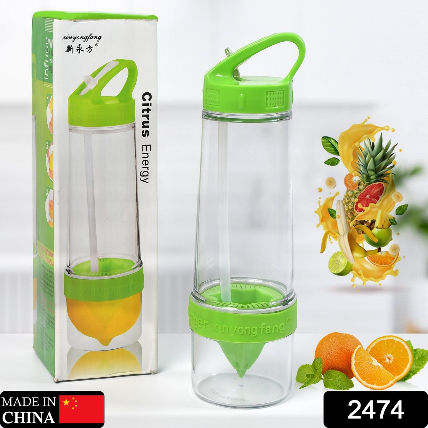 Citrus Zinger Sports Bottle with Juice Maker Infuser Bottle - Springkart 