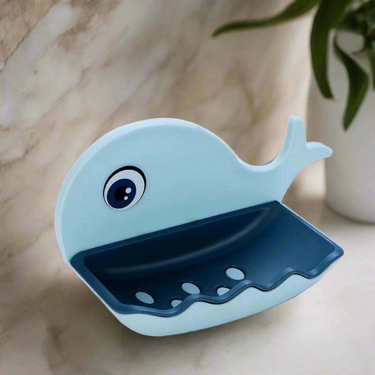 Fish Shape Double Layer Adhesive Waterproof Wall Mounted Soap Bar Holder Stand Rack for Bathroom Shower Wall Kitchen - Springkart 