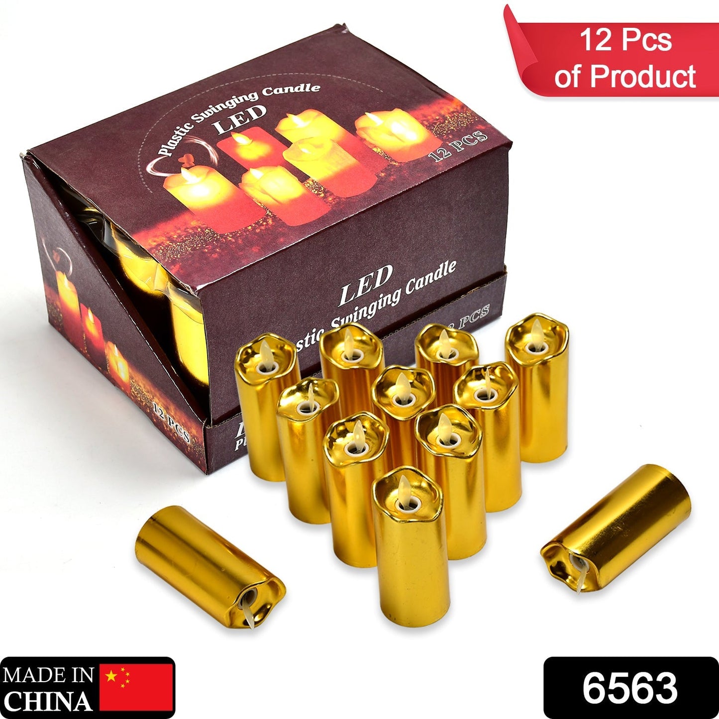 Big Swinging Candle 12pcs For Wedding Decoration And Birthday Party - Springkart 