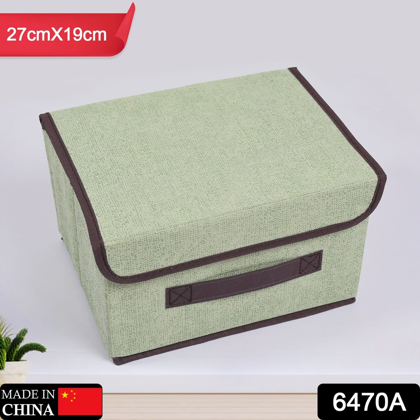 Foldable Storage Box with Lid and Handles, Cotton and Linen Storage Bins and Baskets Organizer for Nursery, Closet, Bedroom, Home - Springkart 
