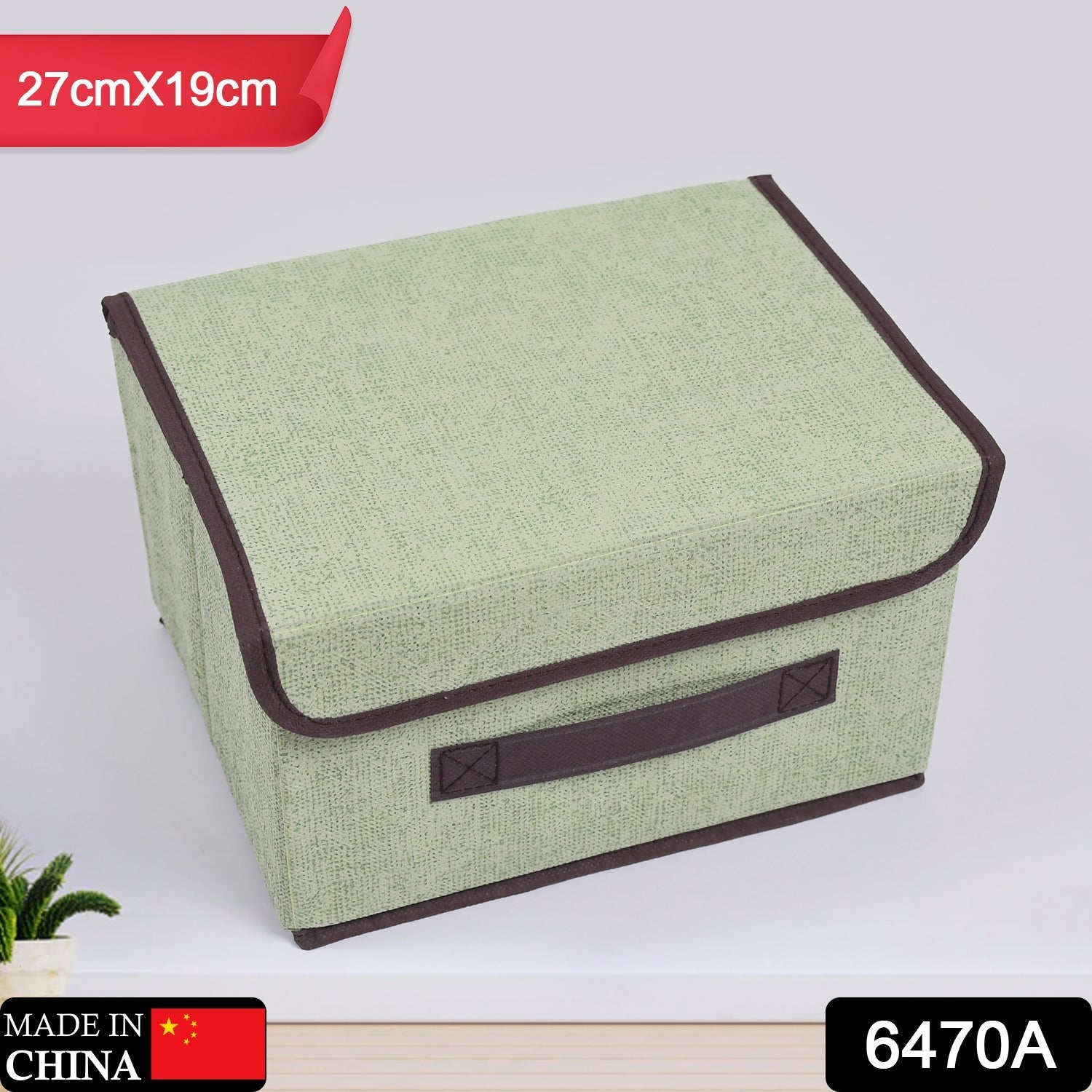 Foldable Storage Box with Lid and Handles, Cotton and Linen Storage Bins and Baskets Organizer for Nursery, Closet, Bedroom, Home - Springkart 