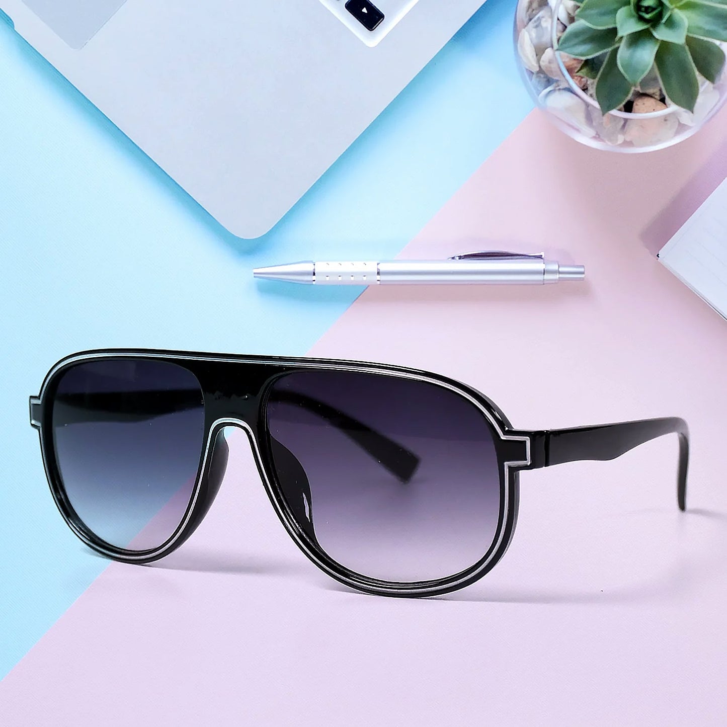 Fashion Sunglasses - Full Rim Wayfarer, Polarized, 100% UV Protected, Stylish and Branded for Men - Springkart 