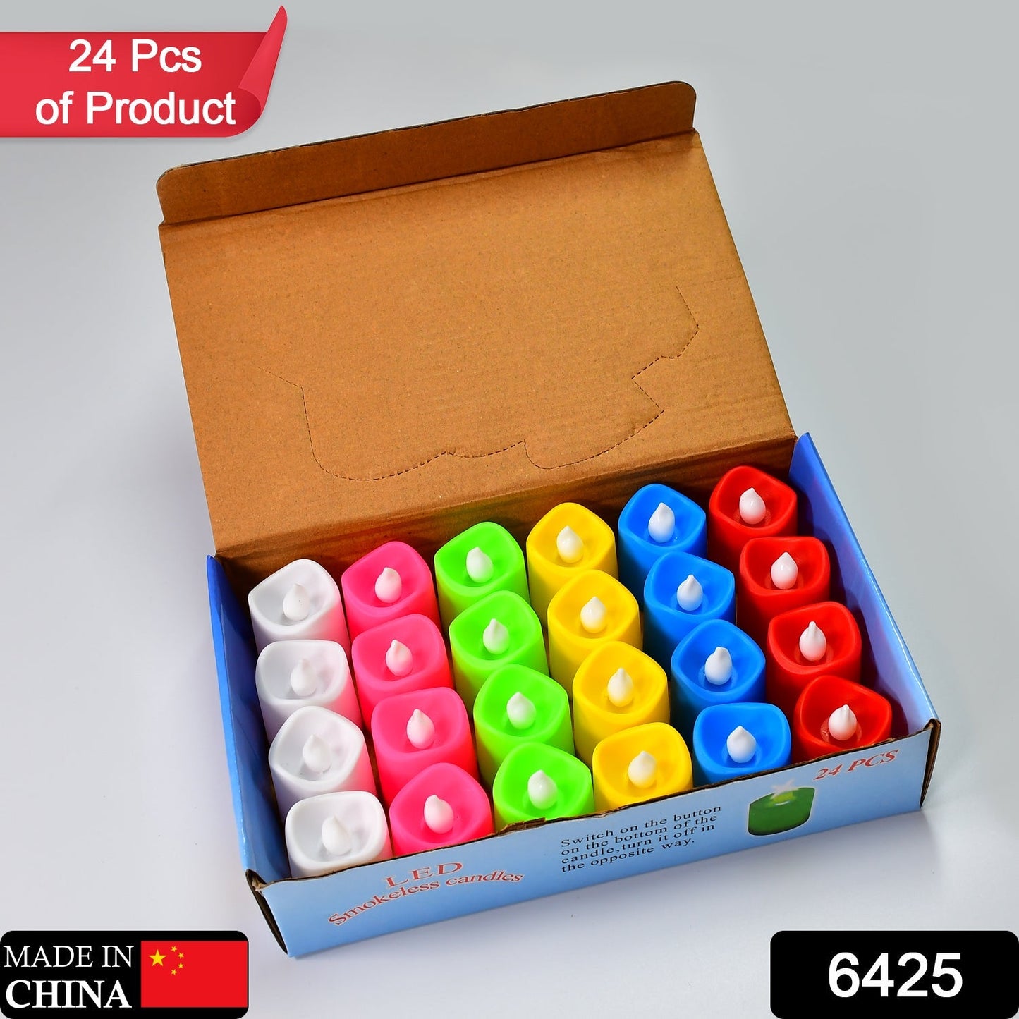 Festive Lighting for Any Occasion: 24 Pack LED Tealight Candles (Multicolor) - Springkart 
