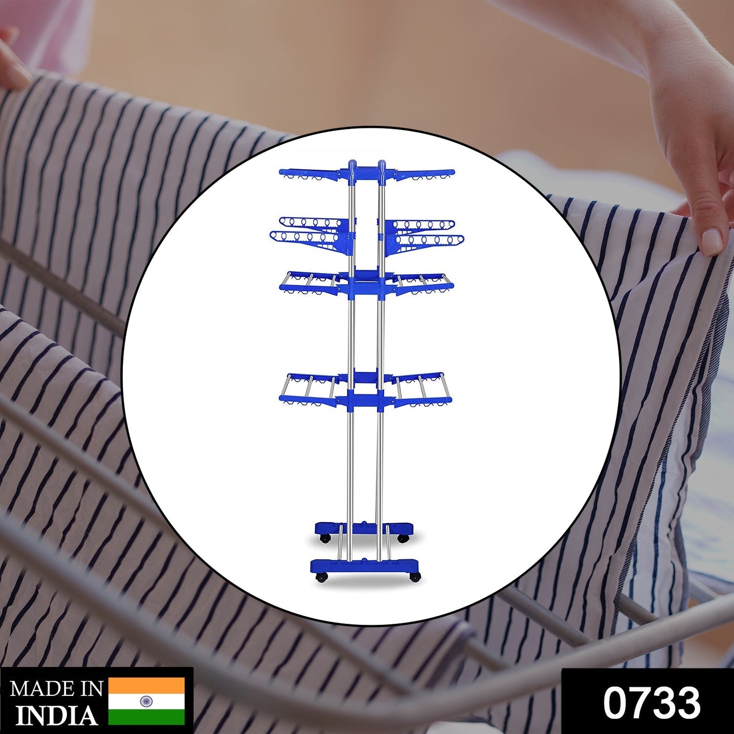 Stainless Steel Cloth Drying Stand - Springkart 