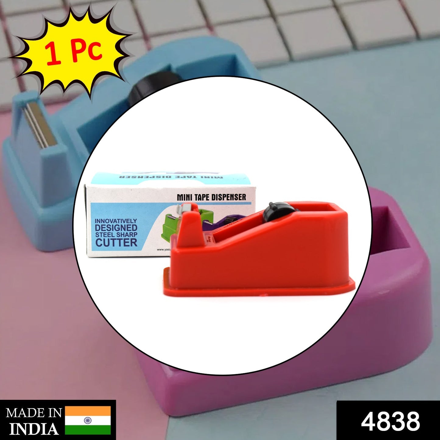 Mini Tape Dispenser Used To Handle Tapes And Cut Them Easily. - Springkart 