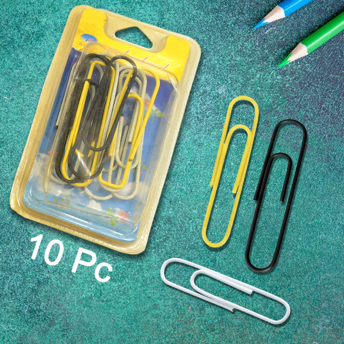 Multipurpose Assorted Color Paper Clips (10 Pcs / Big Size) - Springkart 