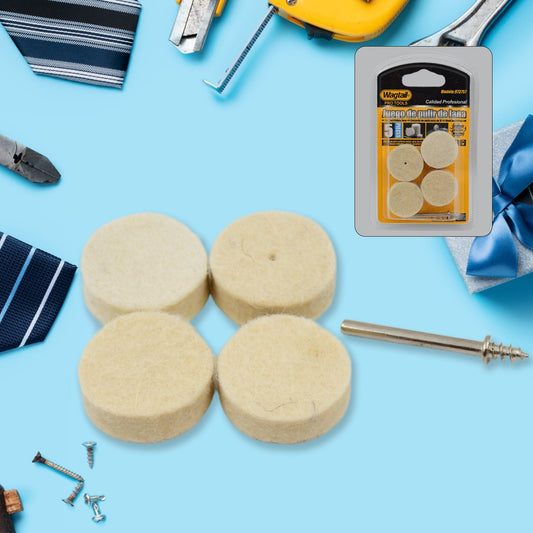 Rotary Tool Accessory Wool Felt Polishing Pad Felt (5 Pcs Set) - Springkart 