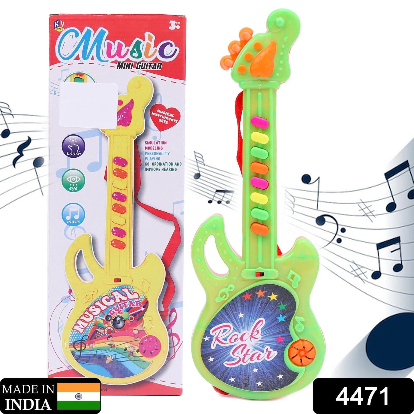 Mini Guitar Colorful with Delightful Music - Springkart 