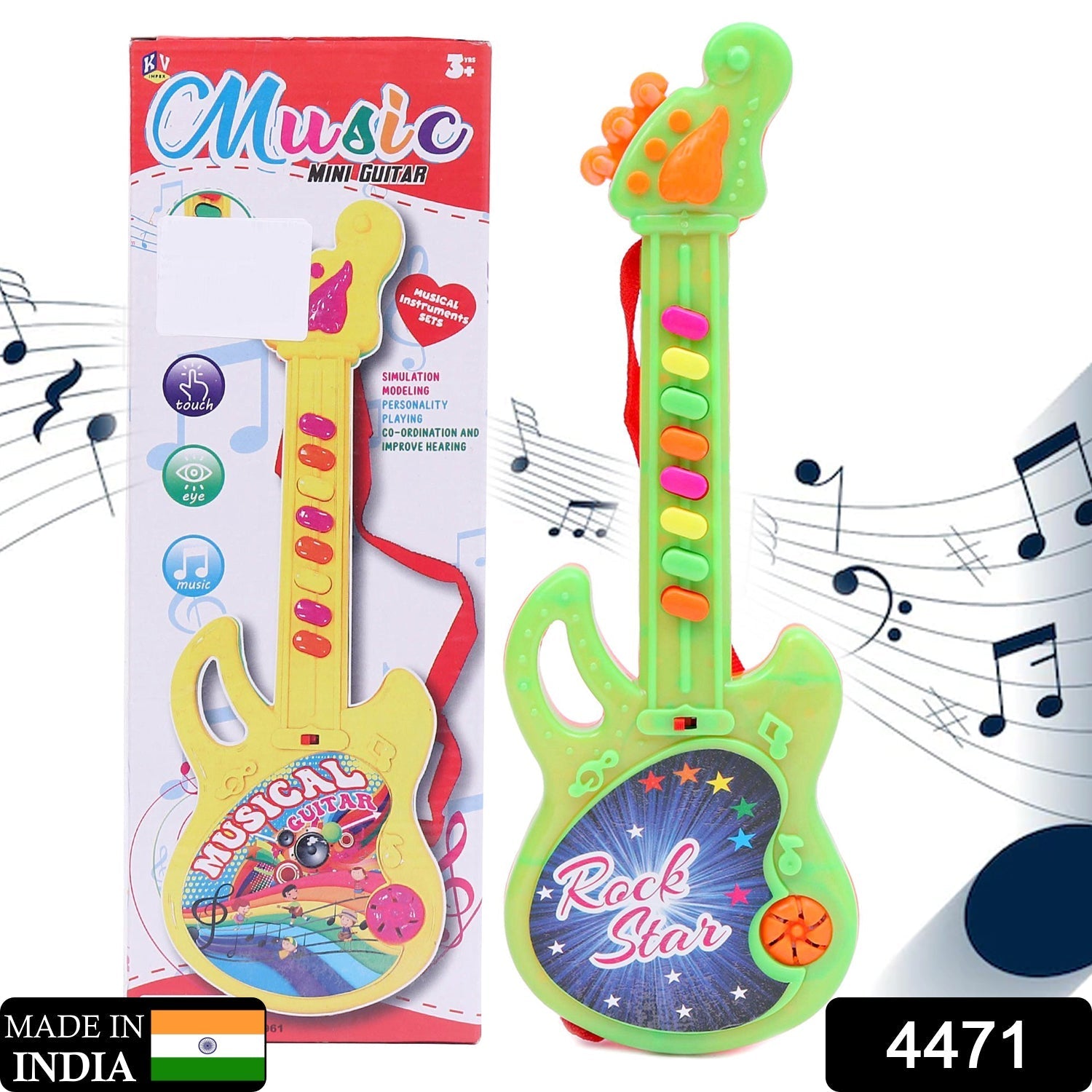 Mini Guitar Colorful with Delightful Music - Springkart 