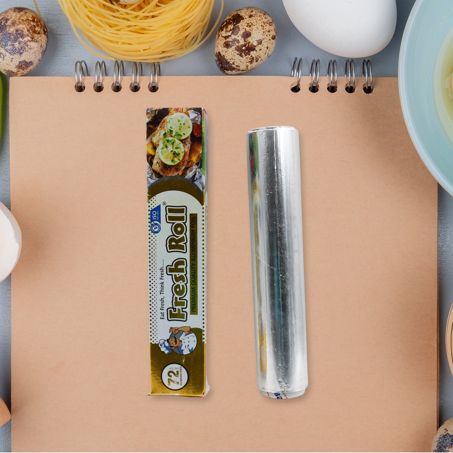Premium Quality Food Grade Aluminum Foil Roll Heavy Duty Non Stick Thick Aluminum Foil Sheet Baking Grilling Tool 72Mtr (1Pc) - Springkart 