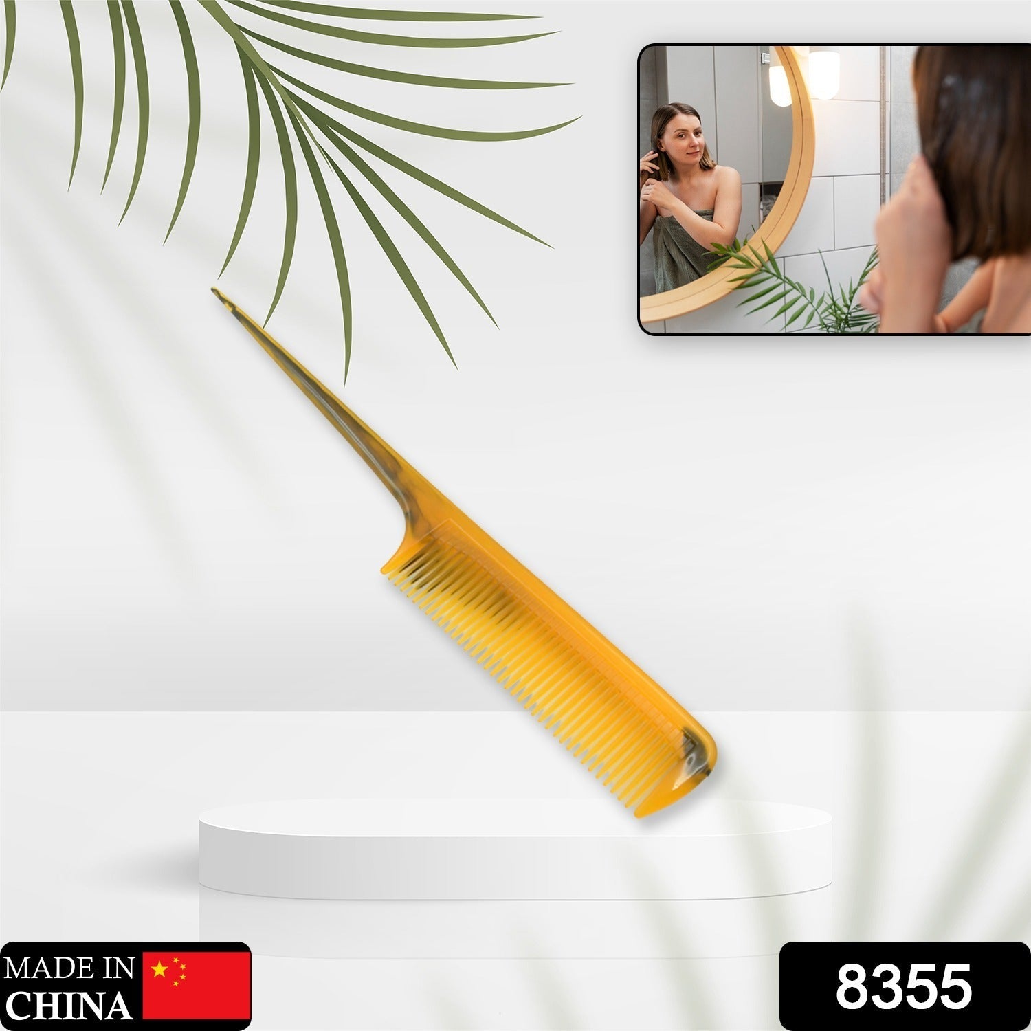 Salon Hairdressing Tapered Grip Hair Comb Beauty Tool Use For Men & Women (1Pc Comb) - Springkart 