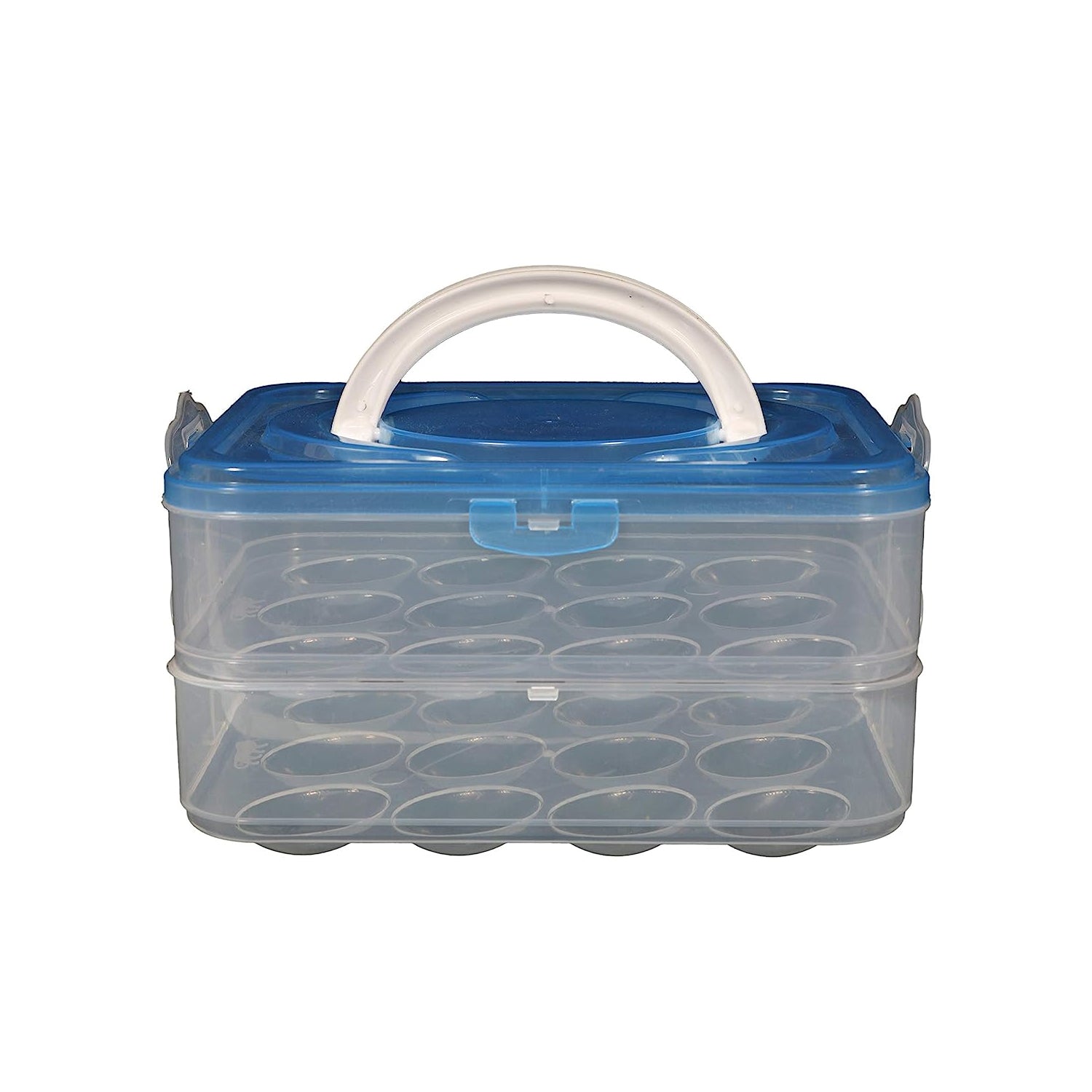 Double Layer Premium 48 Grid Egg Storage Box for Egg Storage Container - Springkart 