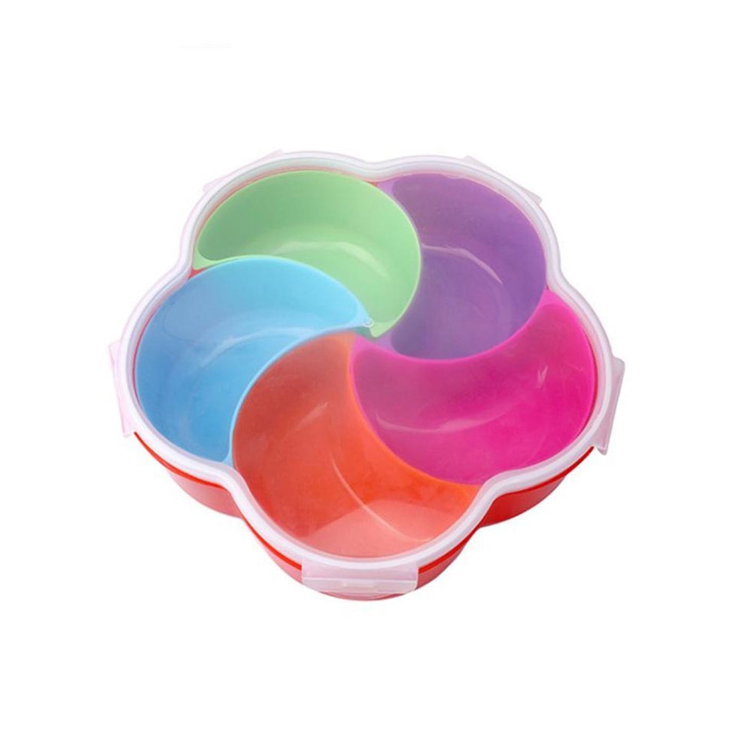 5Compartments Party Food Storage Snack Nuts Box For Peanuts Fruits and Candy Box For Home & Kitchen Use - Springkart 