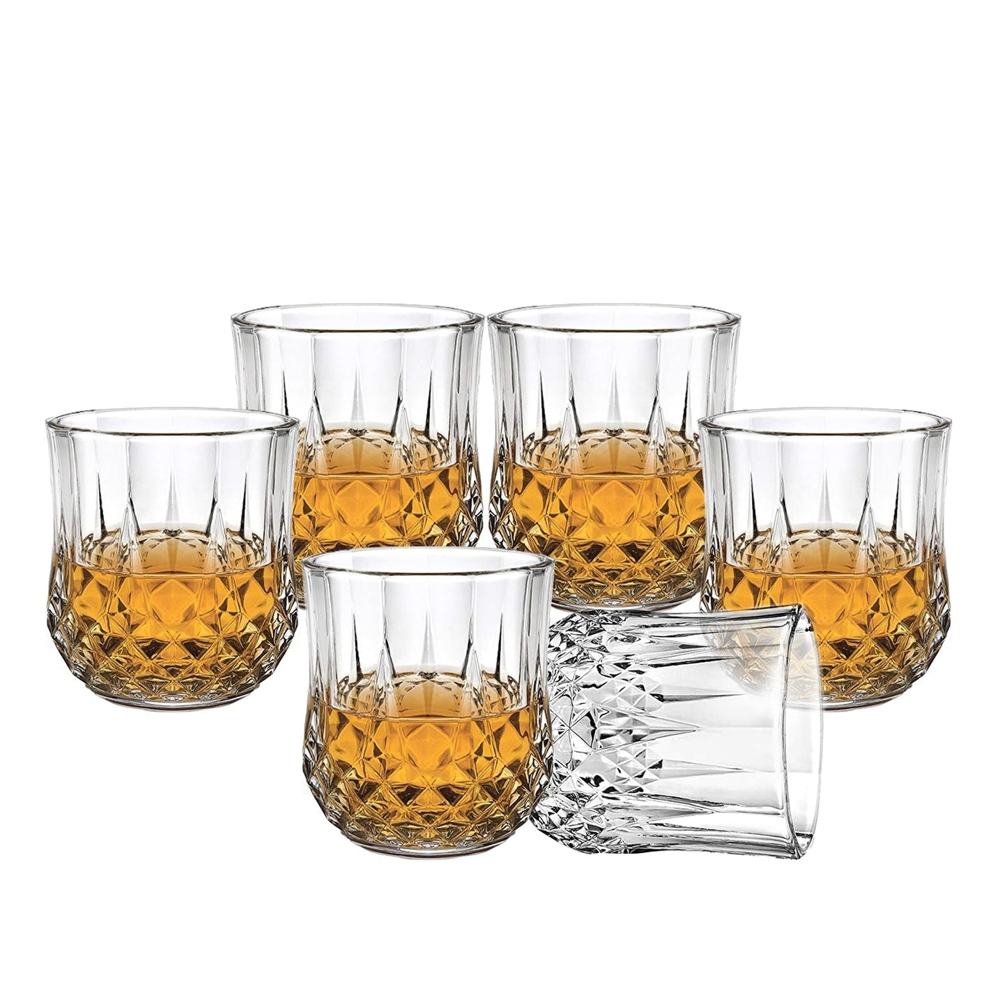 Heavy unbreakable Stylish look fully Transparent Glasses Set 250 ml (6pcs) - Springkart 