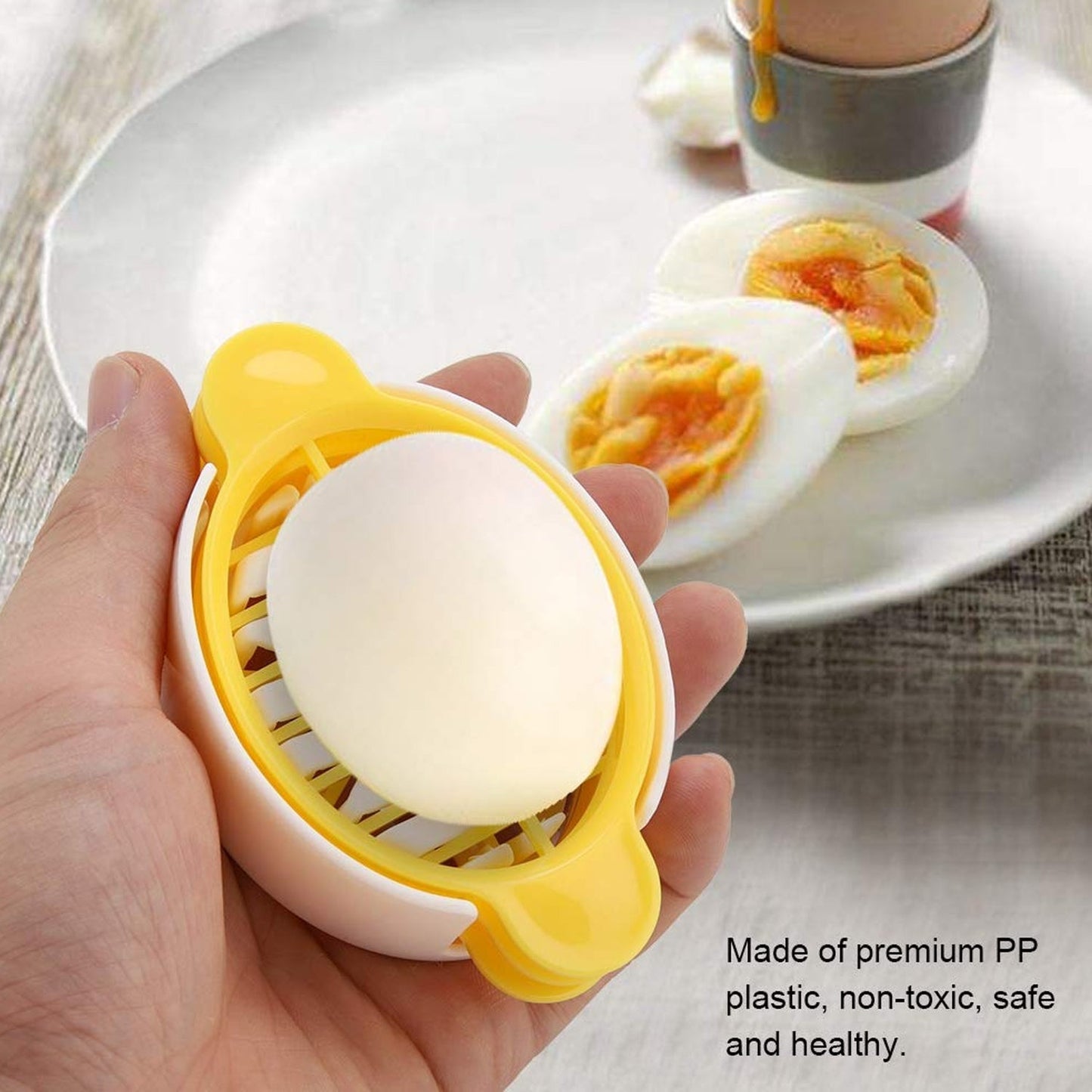 Egg Slicer, 3 in 1 Boiled Egg Slicer, Egg Slicer, Preserved Egg Slicer, Home Restaurant Kitchen Tool (2 Pc)