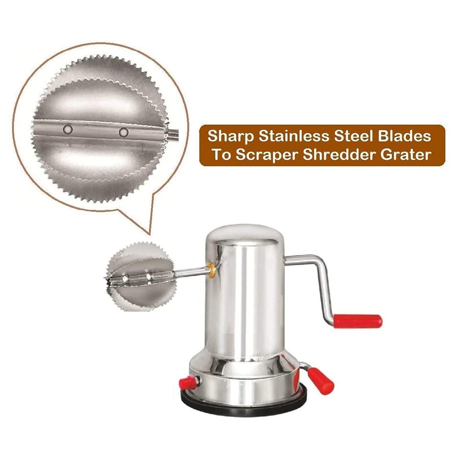 Coconut scrapers Machine Manual Steel For Home & Kitchen Use - Springkart 