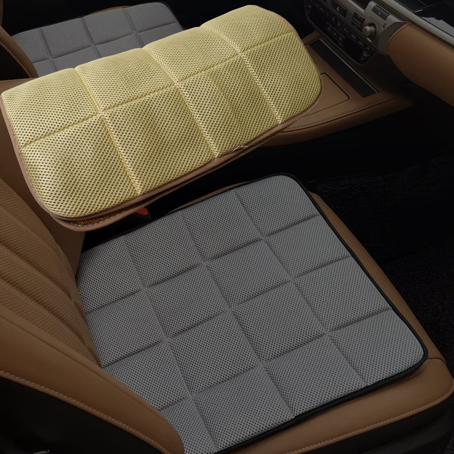 Square Shaped Bamboo Charcoal Filled Car Auto Seat Cushion Mat Cover - Springkart 
