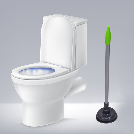 Toilet plunger with handle, for unclogging sinks and toilets