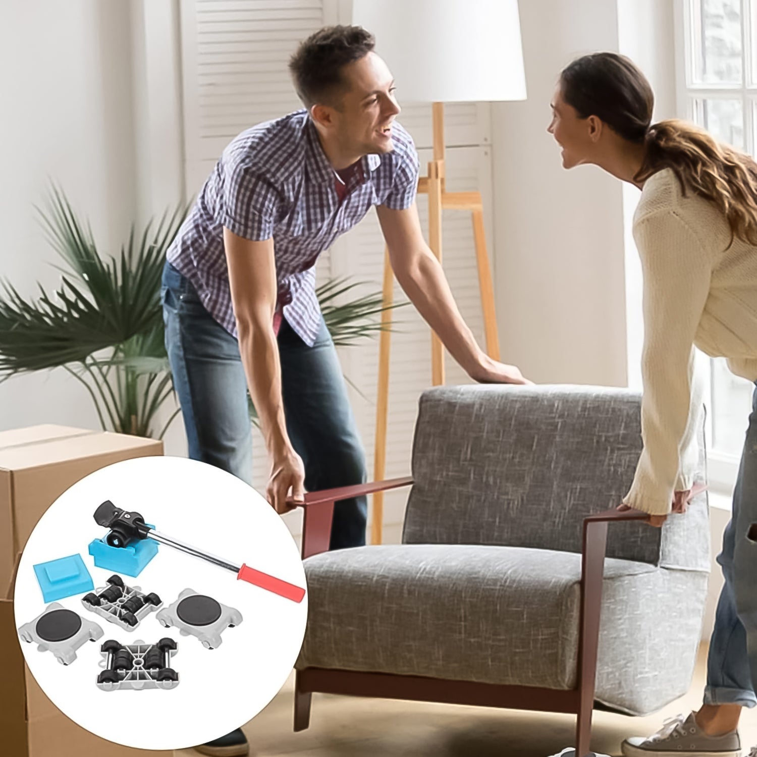 Furniture Lifter Tool Furniture Dolly, Furniture Lifters Tool Set (1 Set / 8 pc) - Springkart 