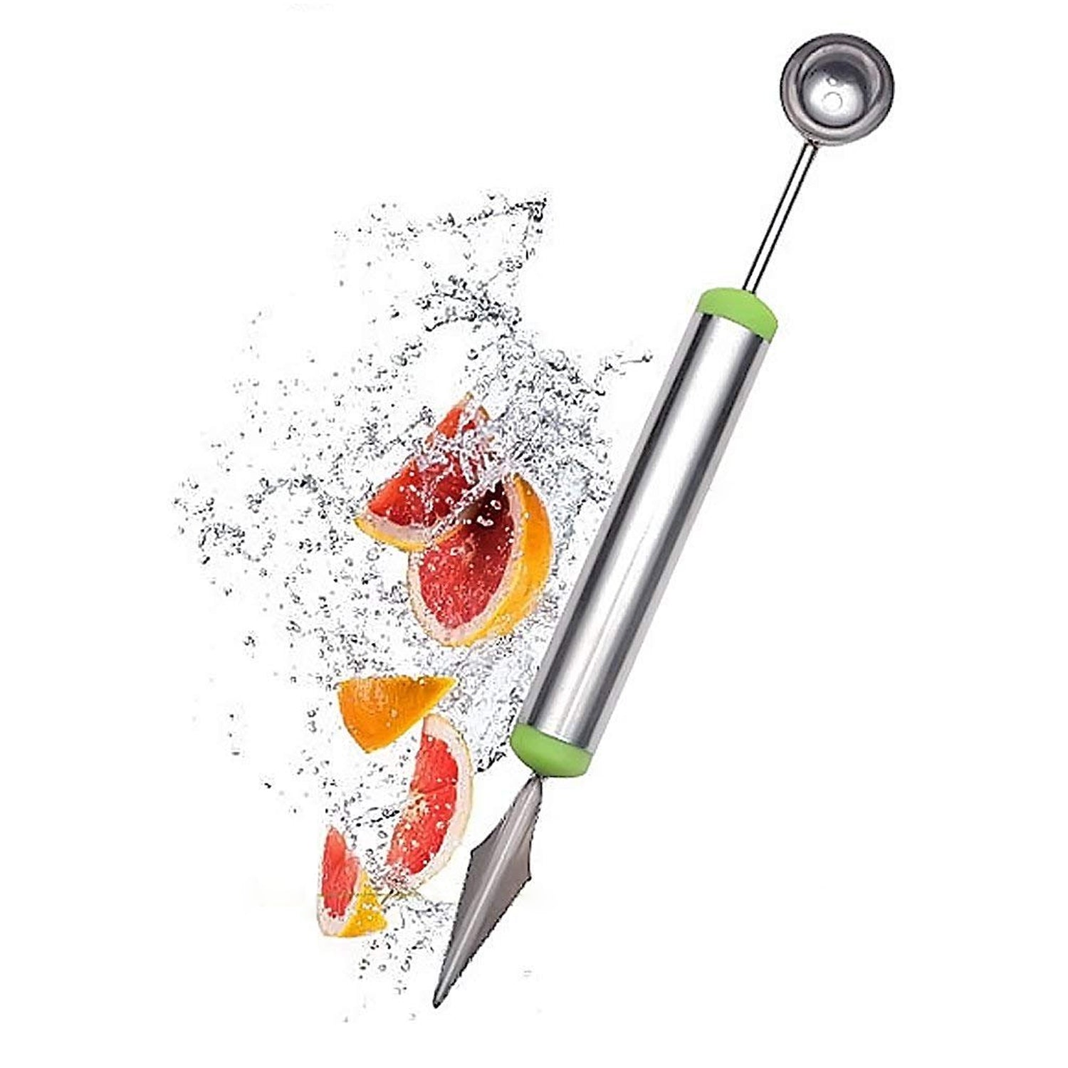 Multifunctional 2 in 1 Melon Baller - Stainless Steel Dig Scoop with Fruit Carving Knife. - Springkart 