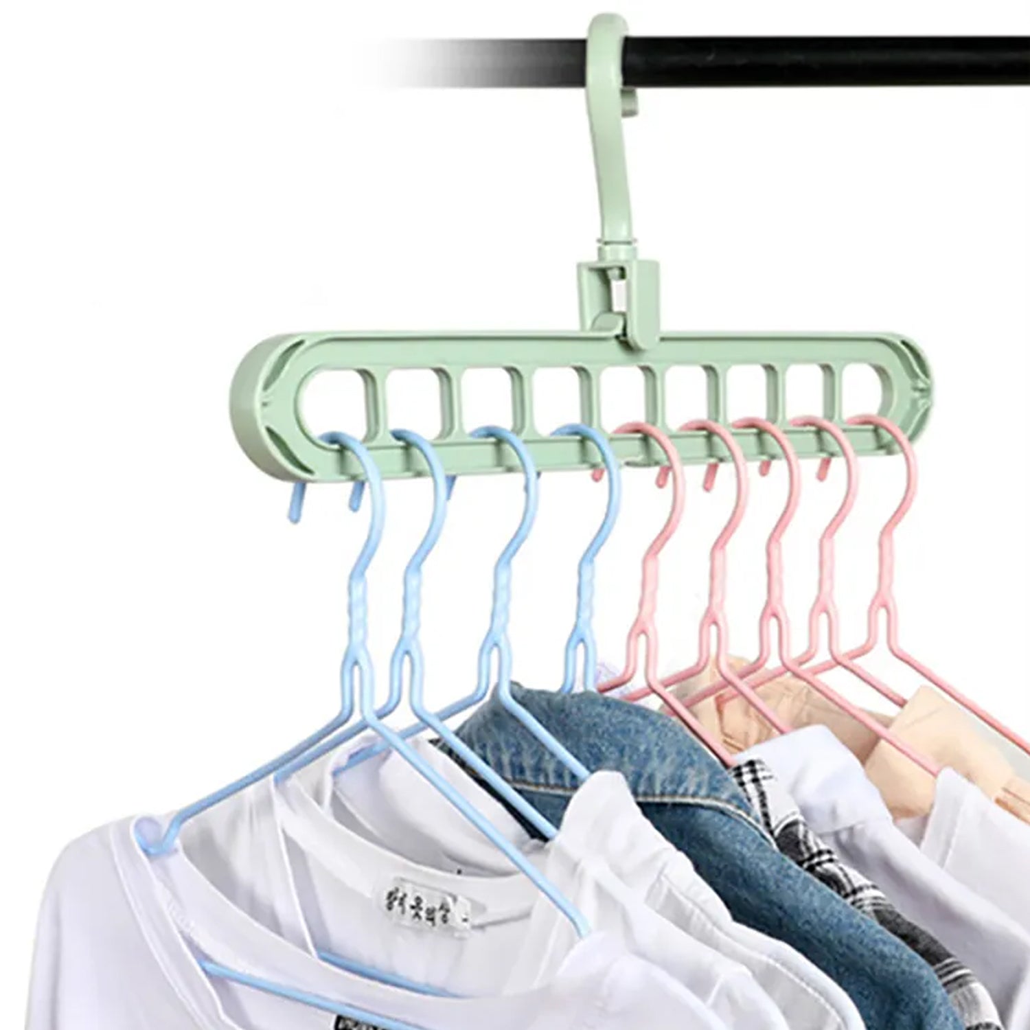 HOLE PLASTIC HANGER HANGING HOOK INDOOR WARDROBE CLOTHES ORGANIZATION STORAGE BALCONY WINDOWSILL SUIT RACKS - Springkart 