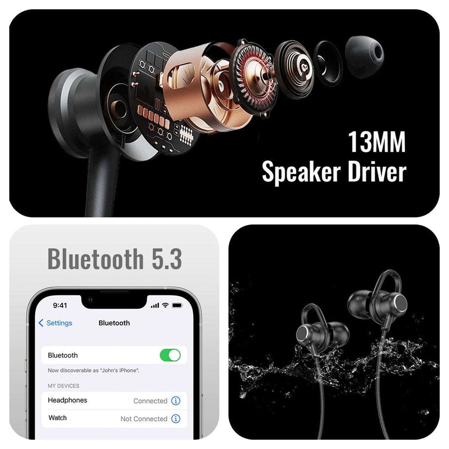 Magnetic ON- OFF Earbuds Neckband Bluetooth (1 Pc / USB Type-C) - Springkart 