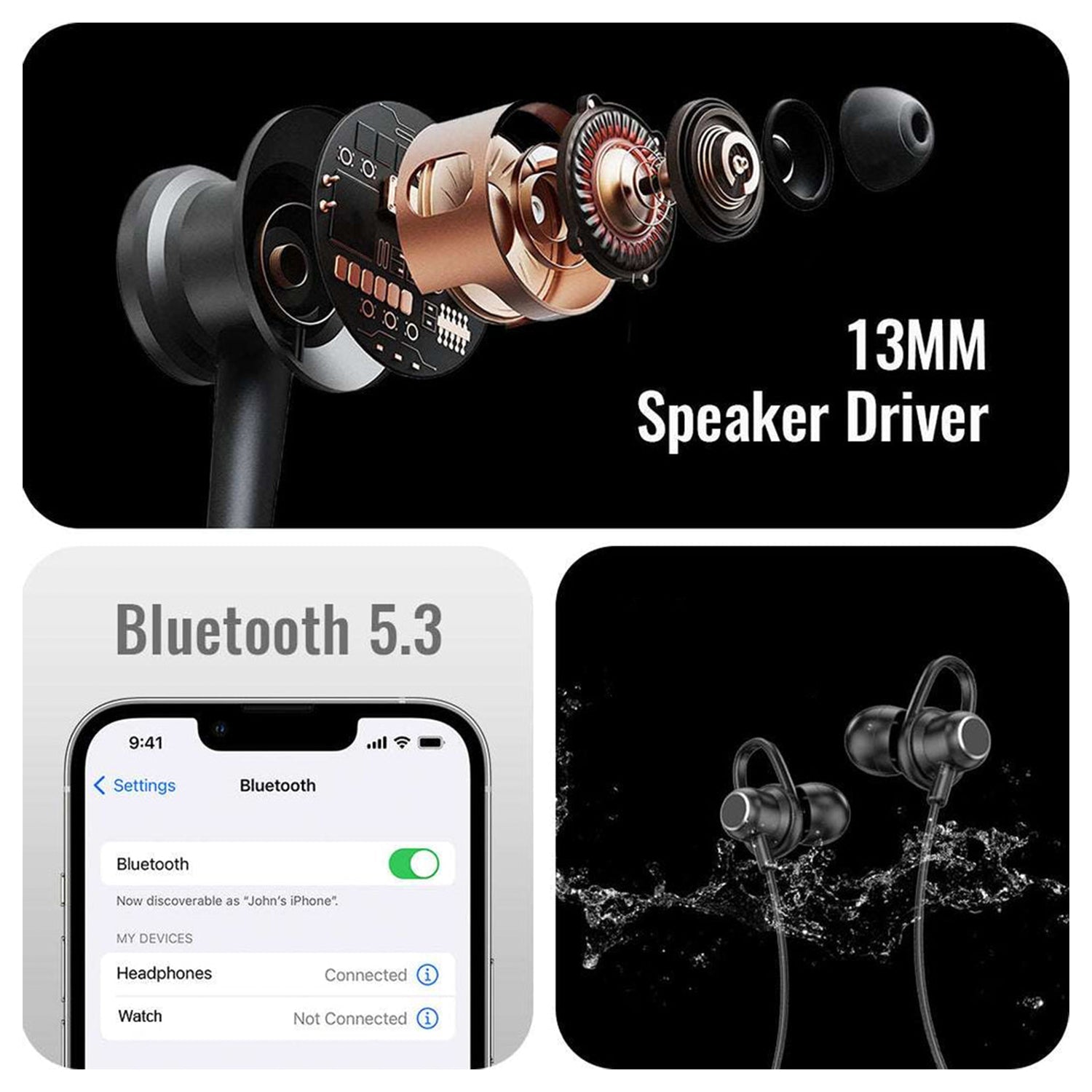 Magnetic ON- OFF Earbuds Neckband Bluetooth (1 Pc / USB Type-C) - Springkart 