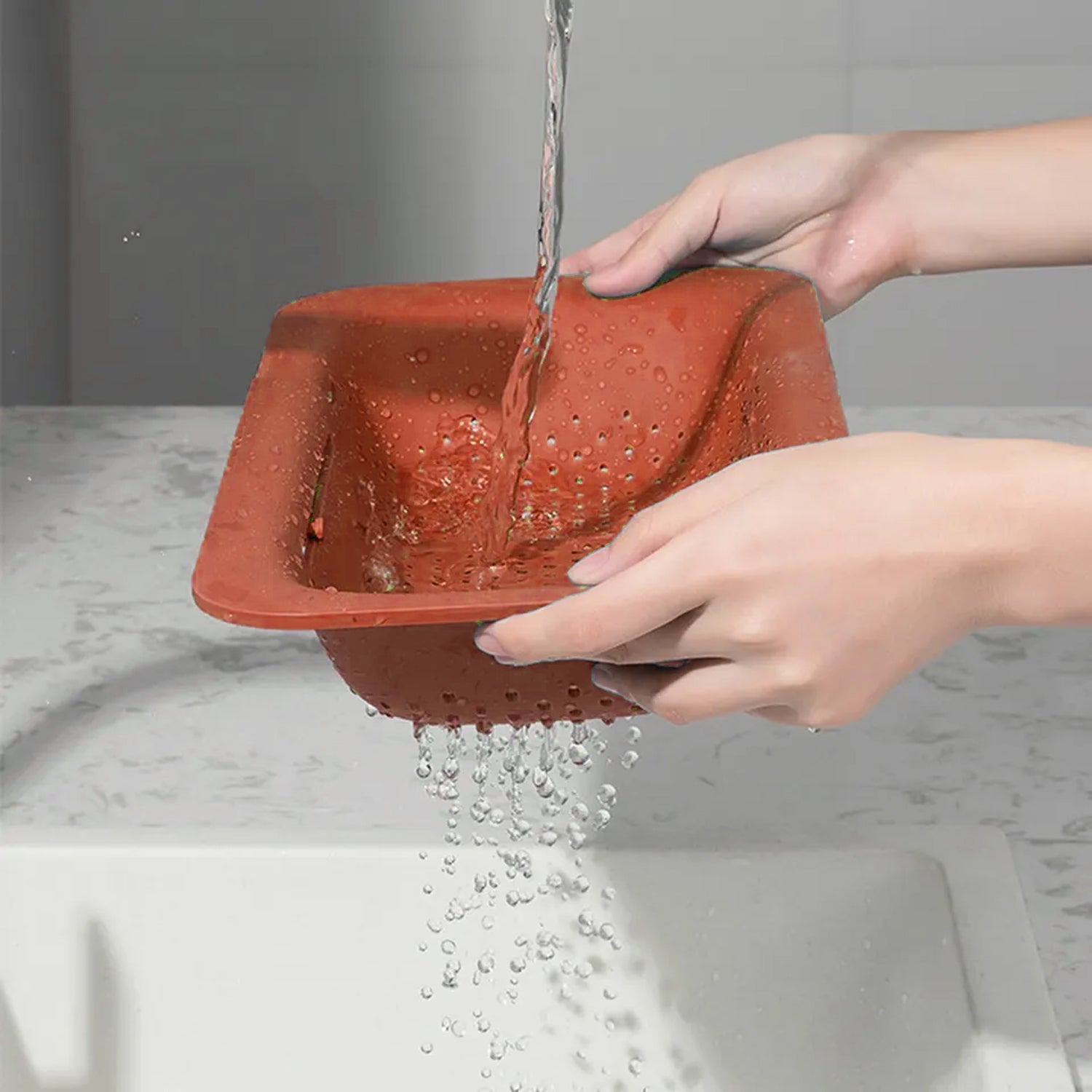 All-in-One Sink Organizer: Drying Rack, Drain Basket & Storage (1 Pc) - Springkart 