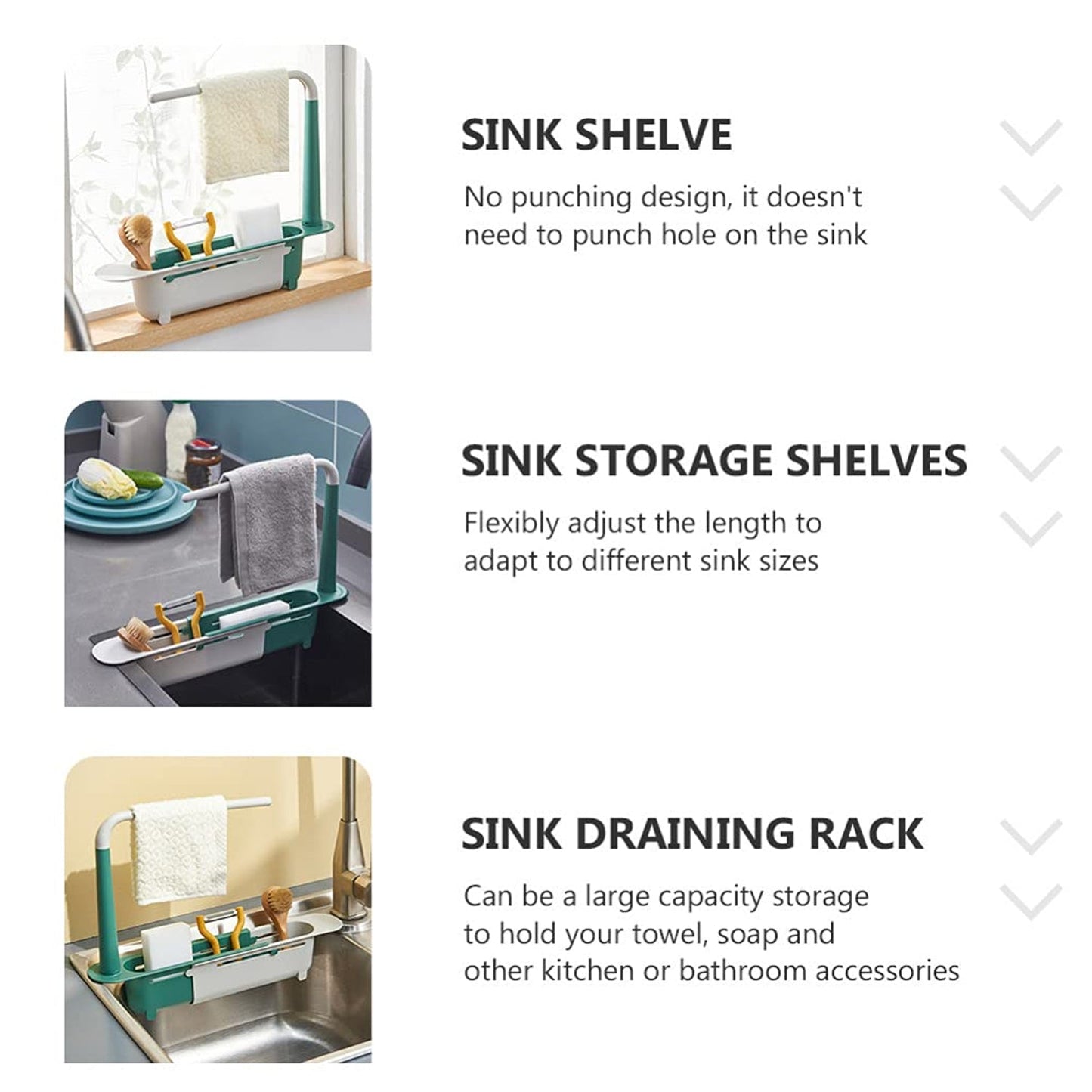 Expandable Kitchen Drying Basket Rack for kitchen Use (Brown Box) - Springkart 