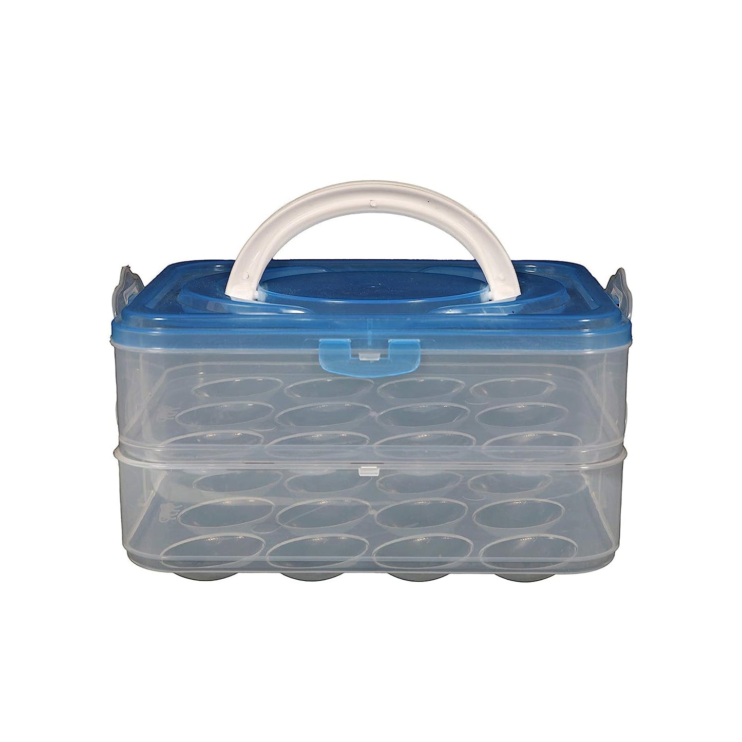 Double Layer Premium 48 Grid Egg Storage Box for Egg Storage Container - Springkart 