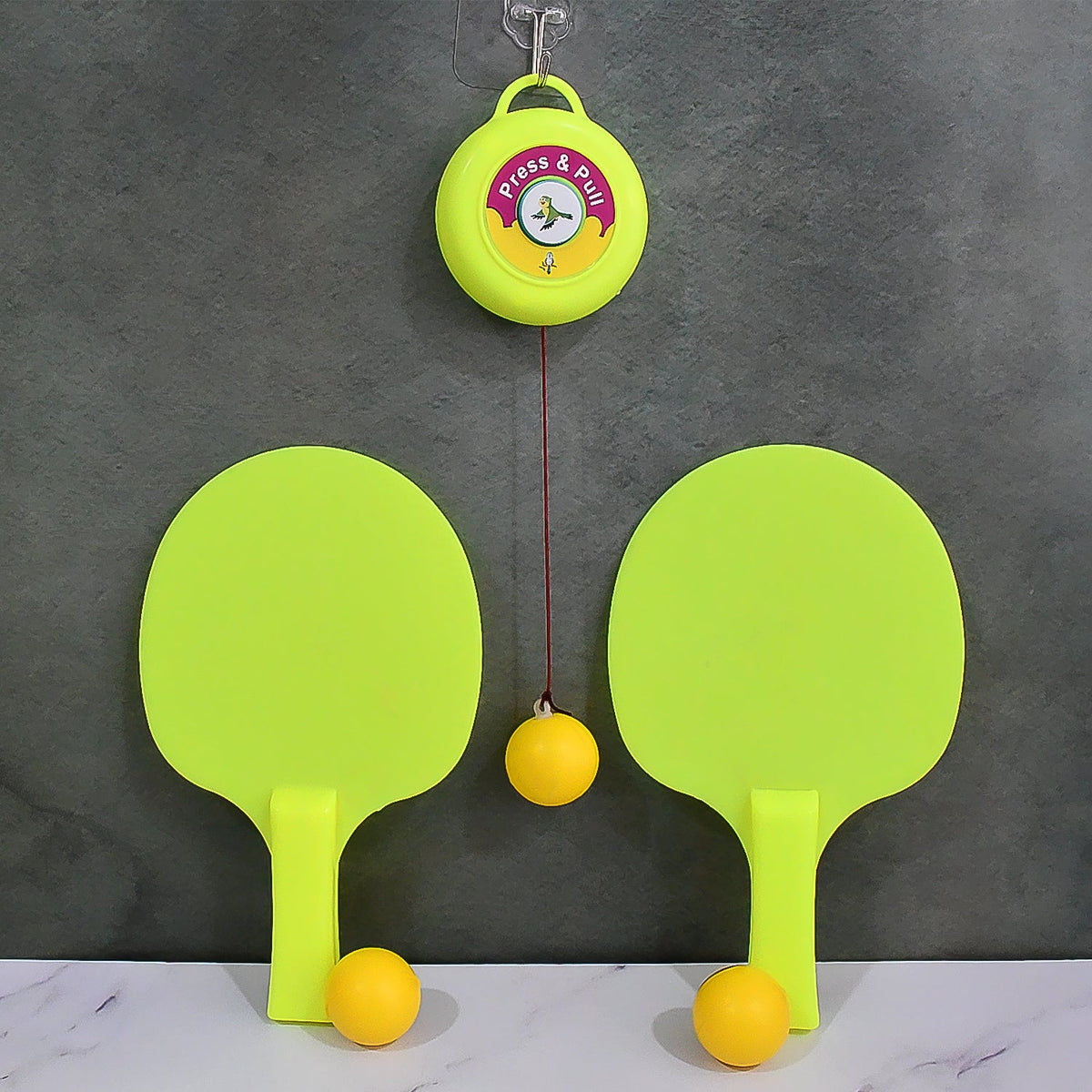Hanging Table Tennis Trainer Set with Three Ball (1 Set) - Springkart 