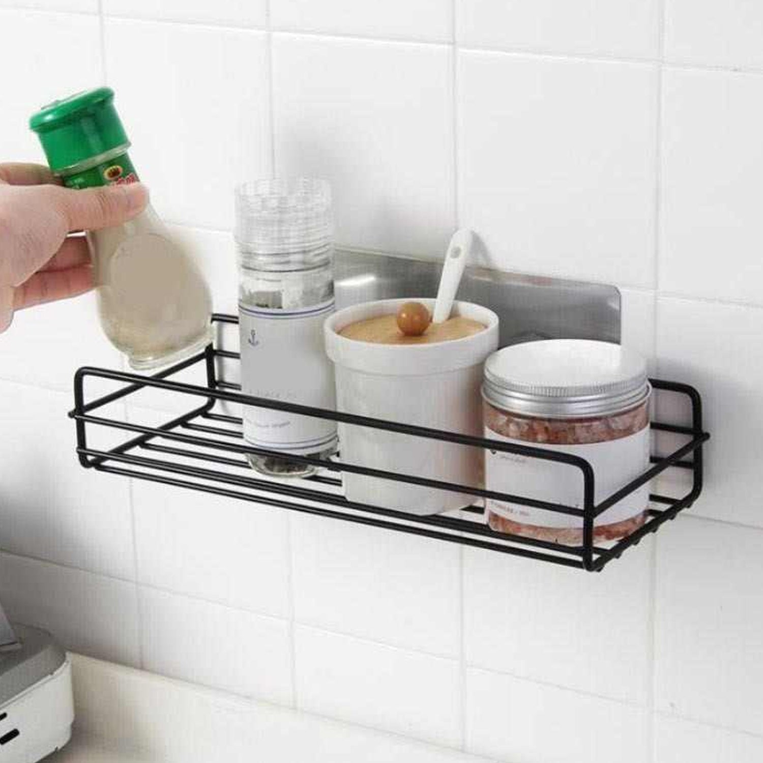 Multipurpose Wall Mount Metal Bathroom Shelf and Rack for Home and Kitchen. - Springkart 